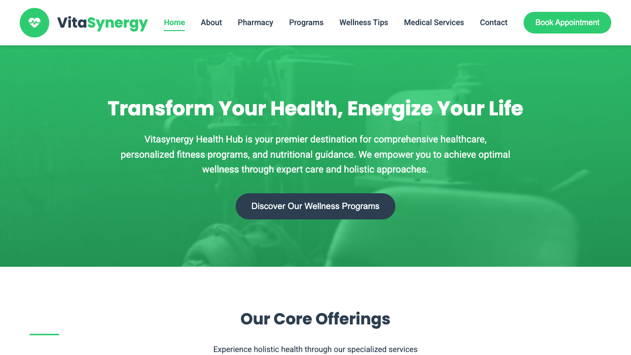 View Health and Fitness page