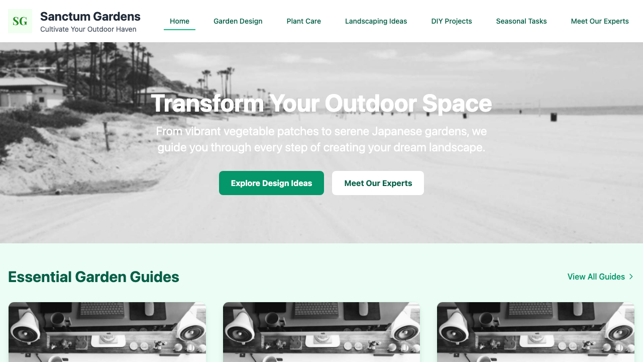 View Home and Garden page