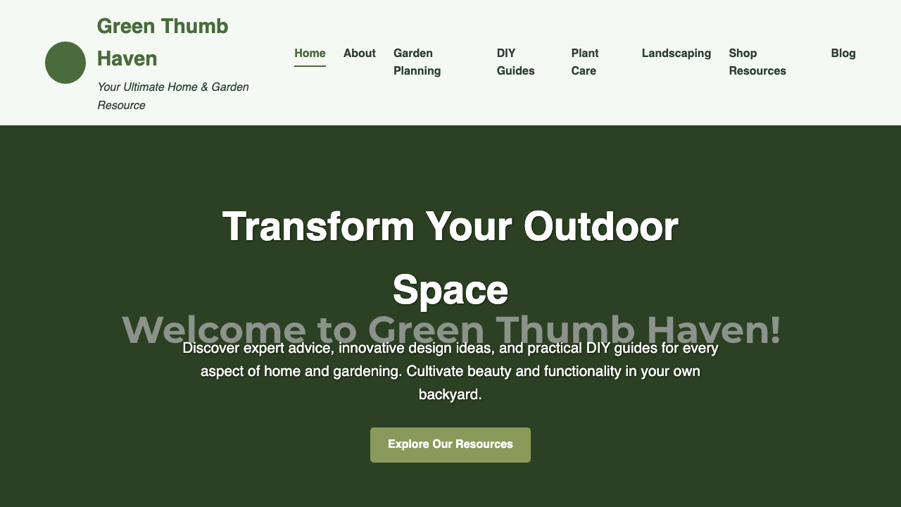 View Home and Garden page