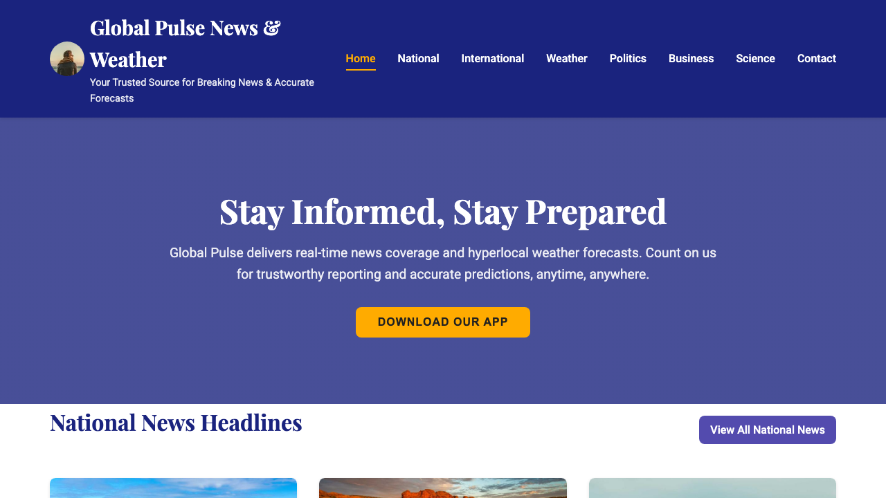 View News Weather Information page