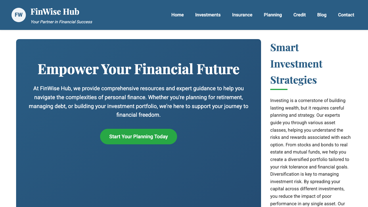 View Personal Finance page