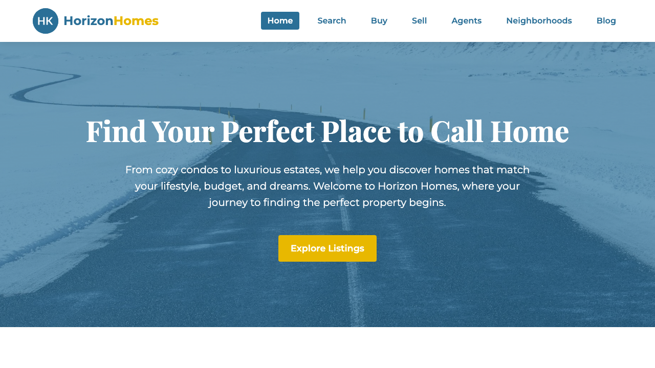 View Real Estate page