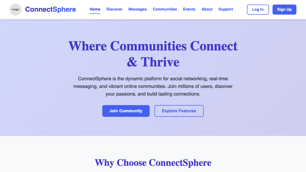View Social Media page