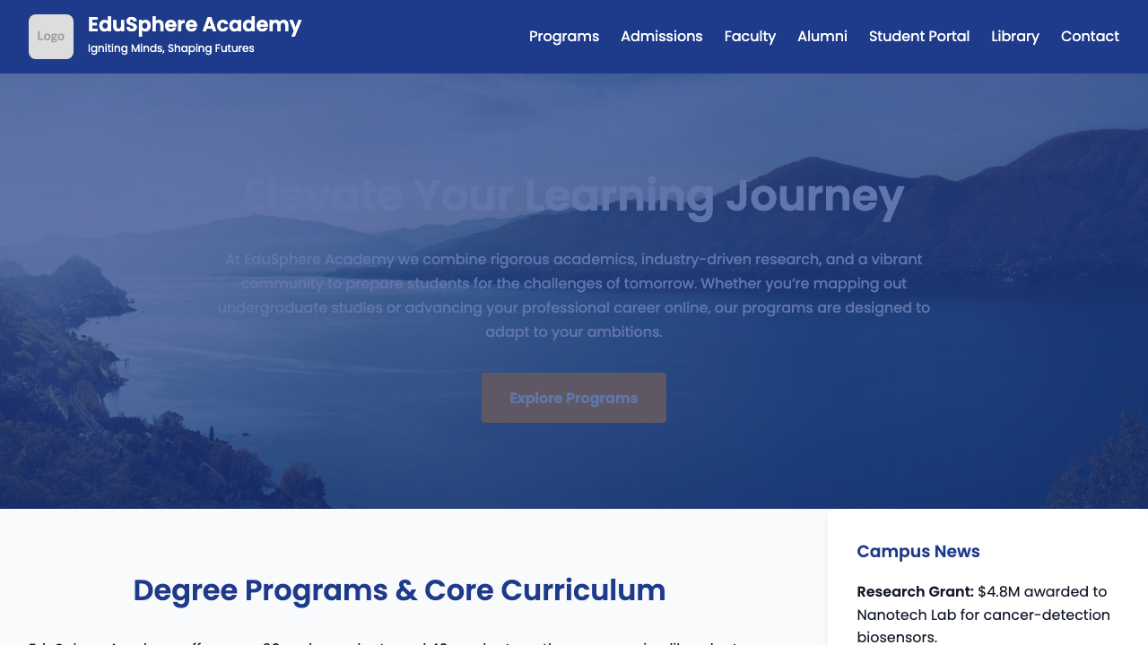 View Education page