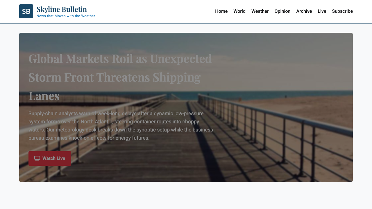 View News Weather Information page