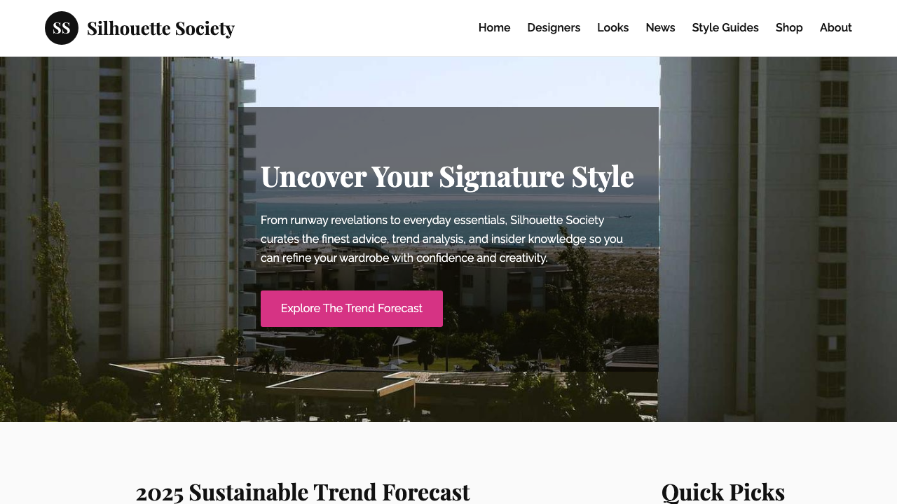 View Style and Fashion page