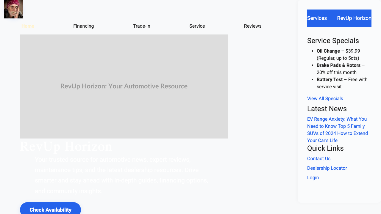 View Automotive page