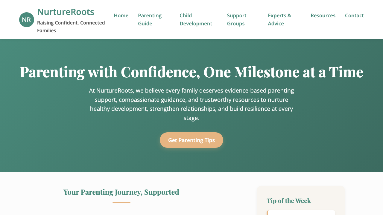 View Family and Parenting page