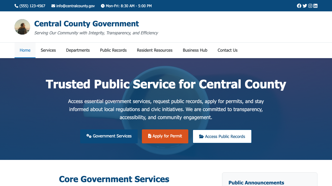 View Government page