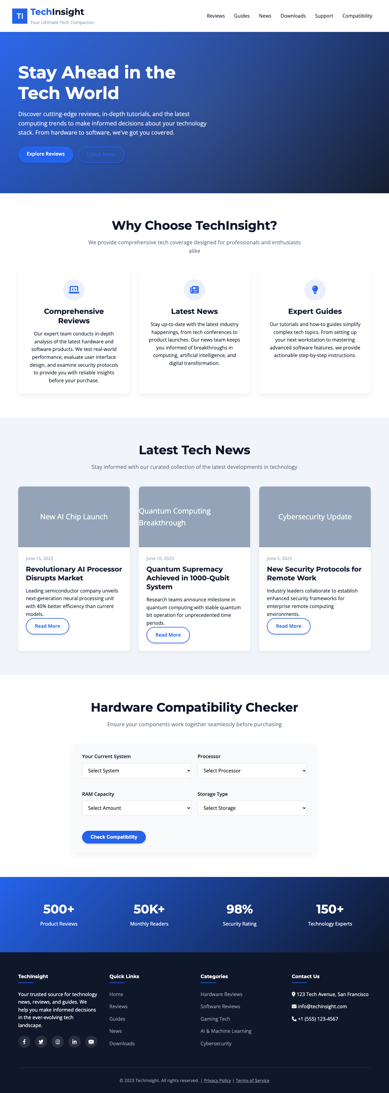 Technology And Computing page with AIMAC score 8.3 (13 serious violations)