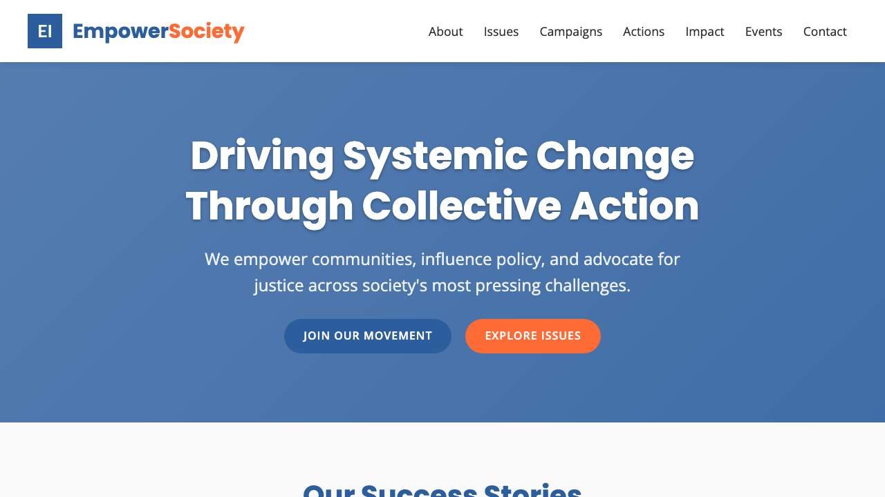 View Society page