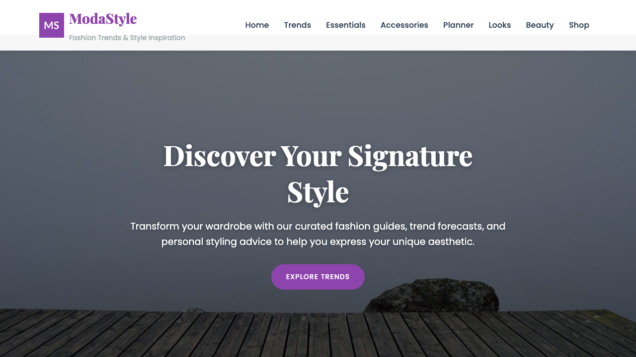 View Style and Fashion page