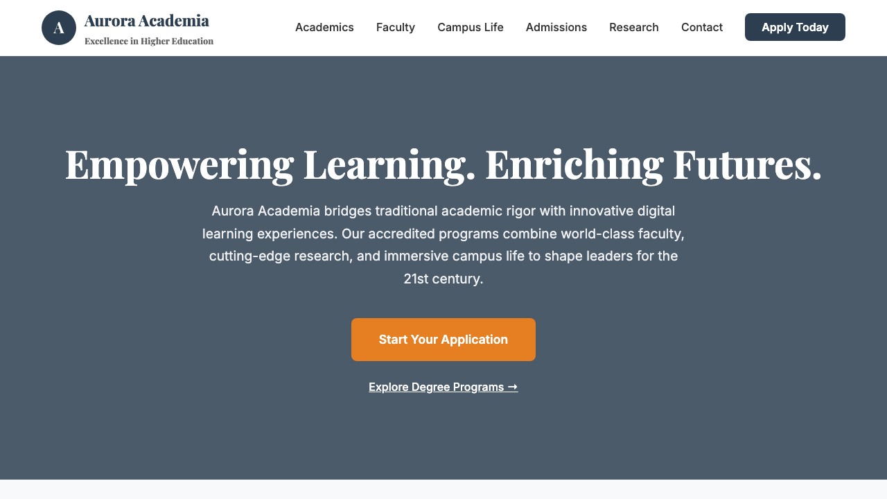 View Education page