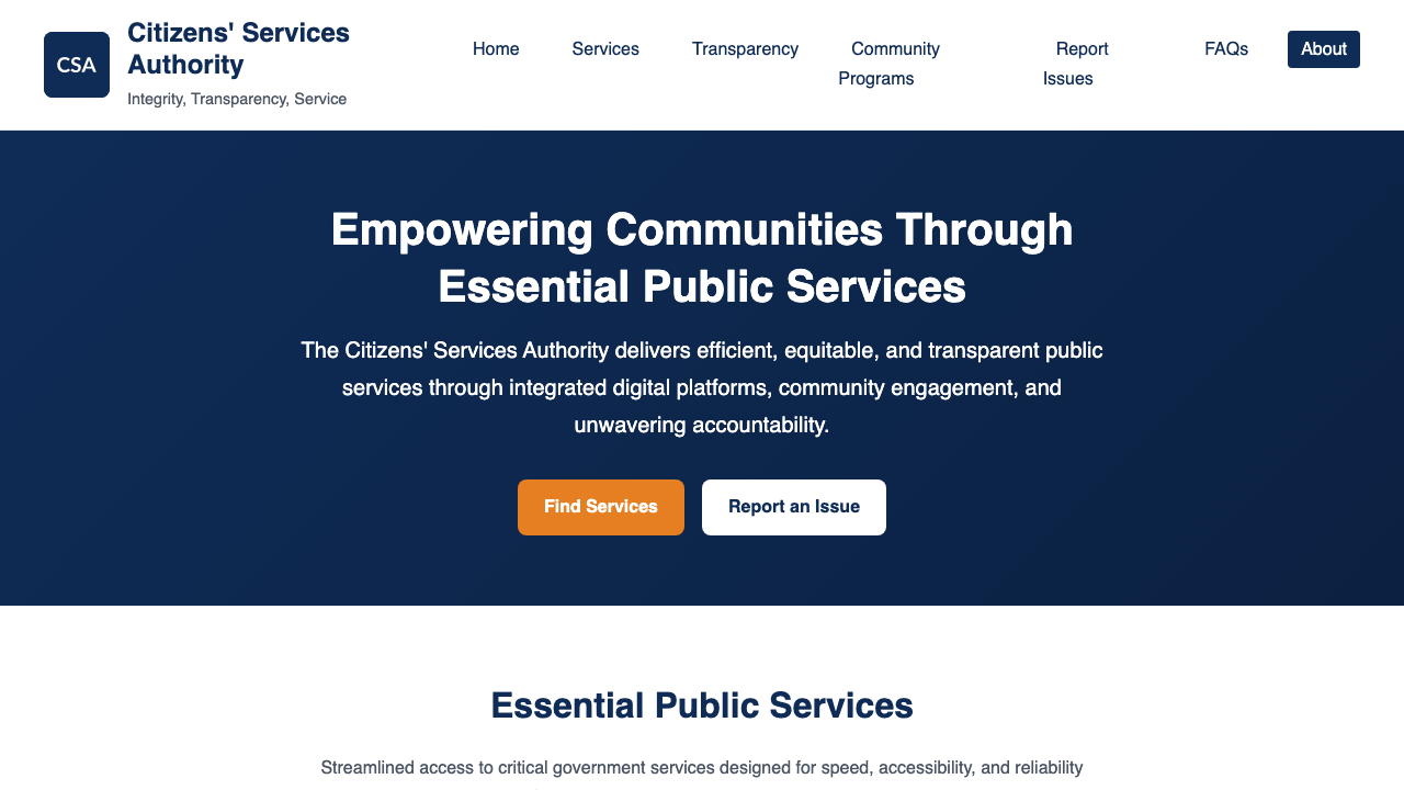 View Government page