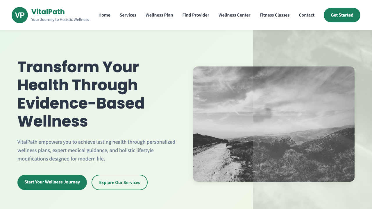 View Health and Fitness page