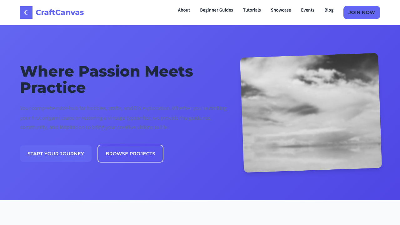 View Hobbies and Interests page