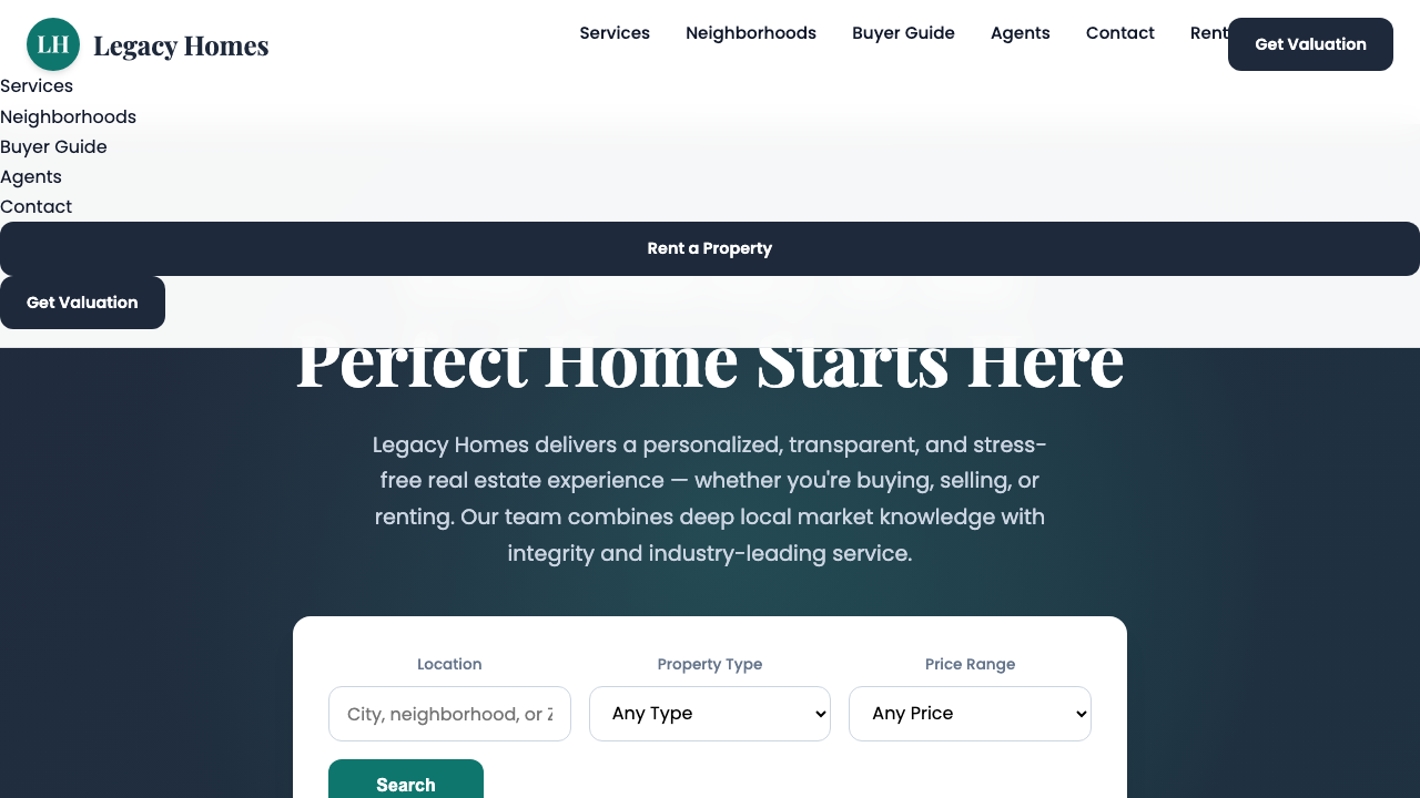 View Real Estate page