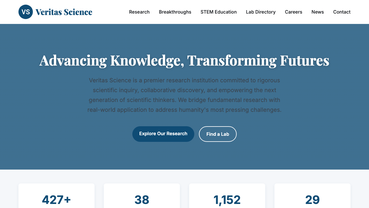 View Science page