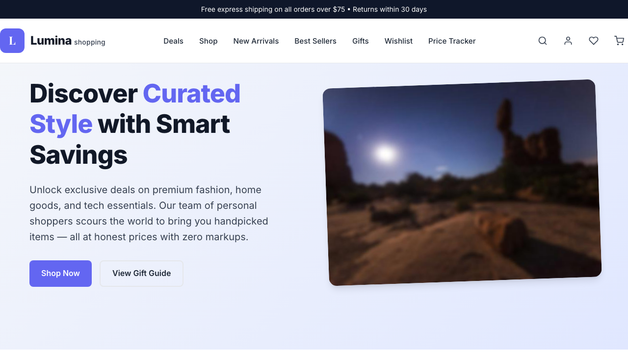 View Shopping page