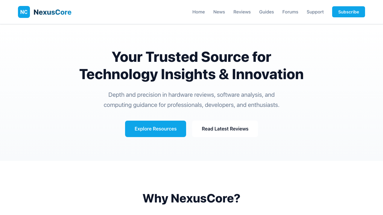 View Technology and Computing page