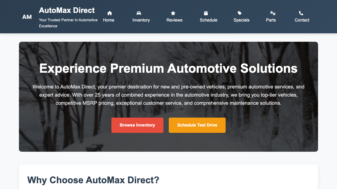 View Automotive page