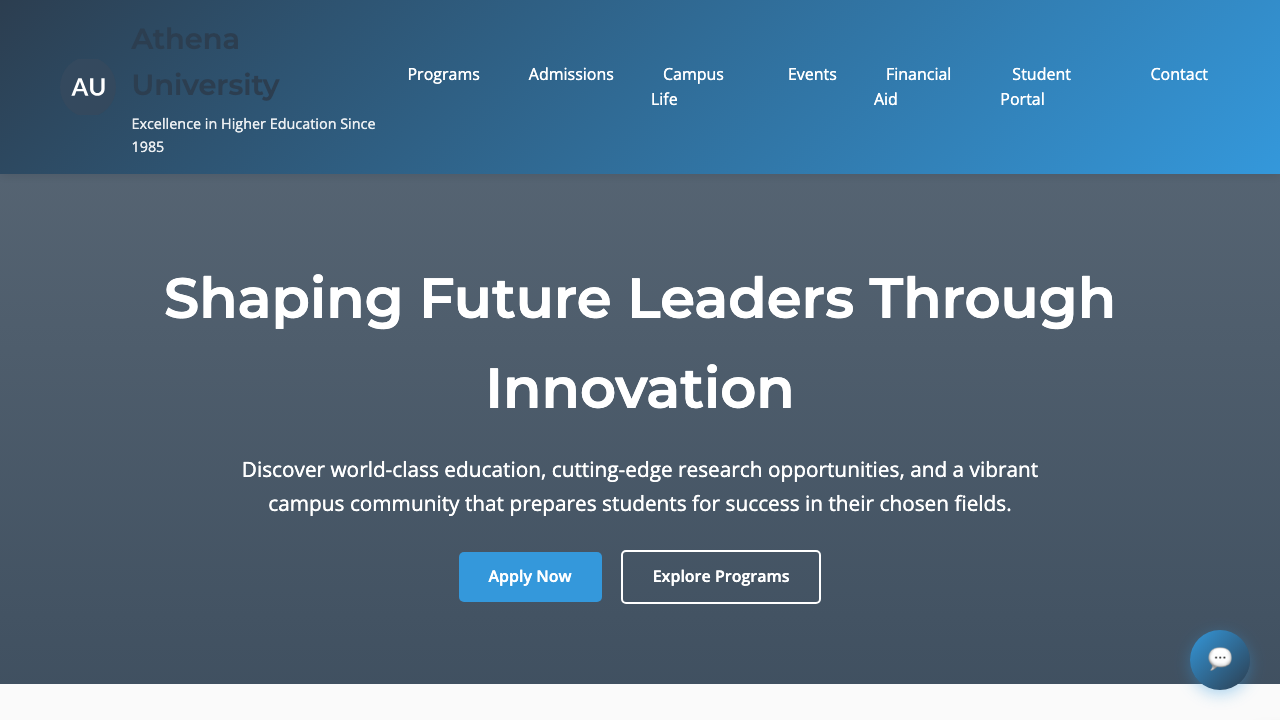 View Education page
