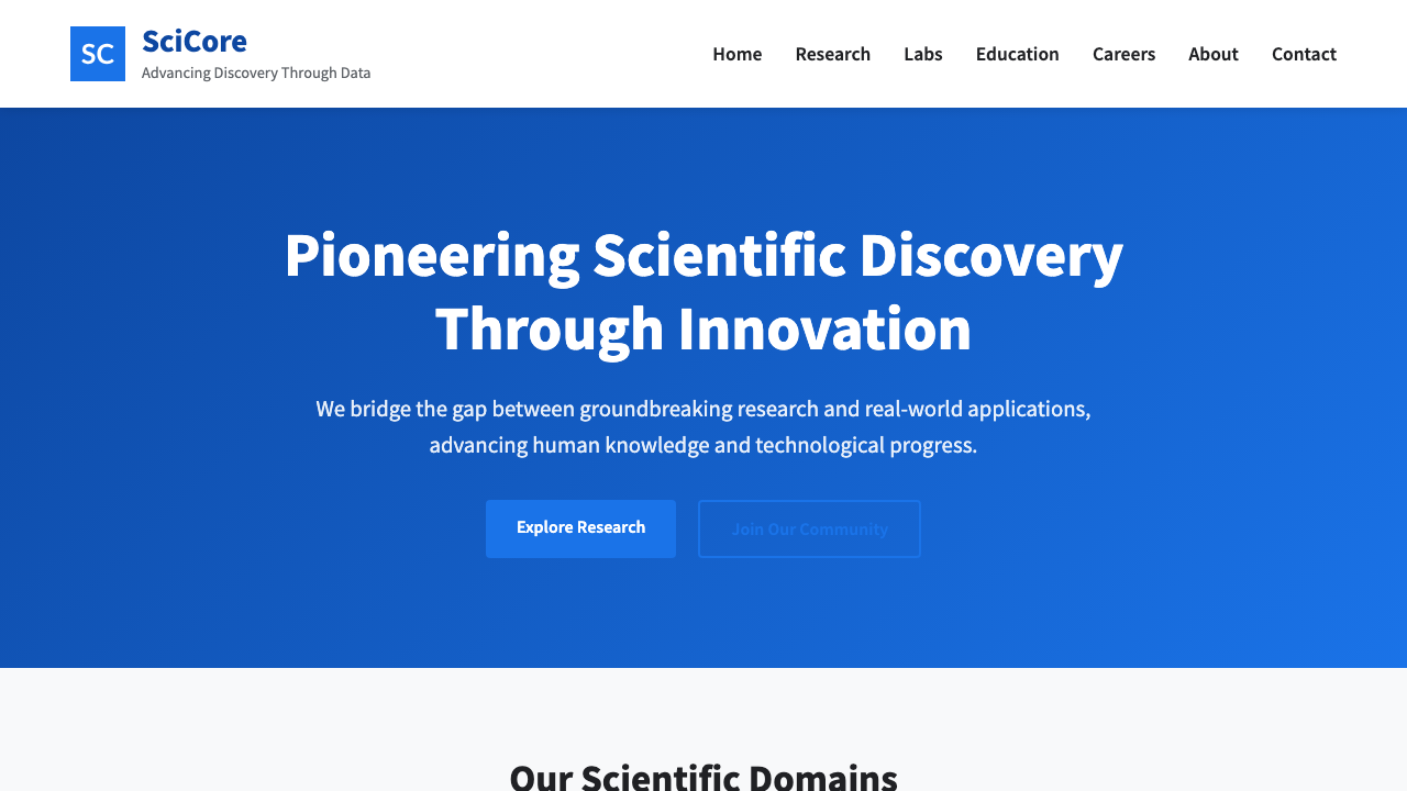View Science page