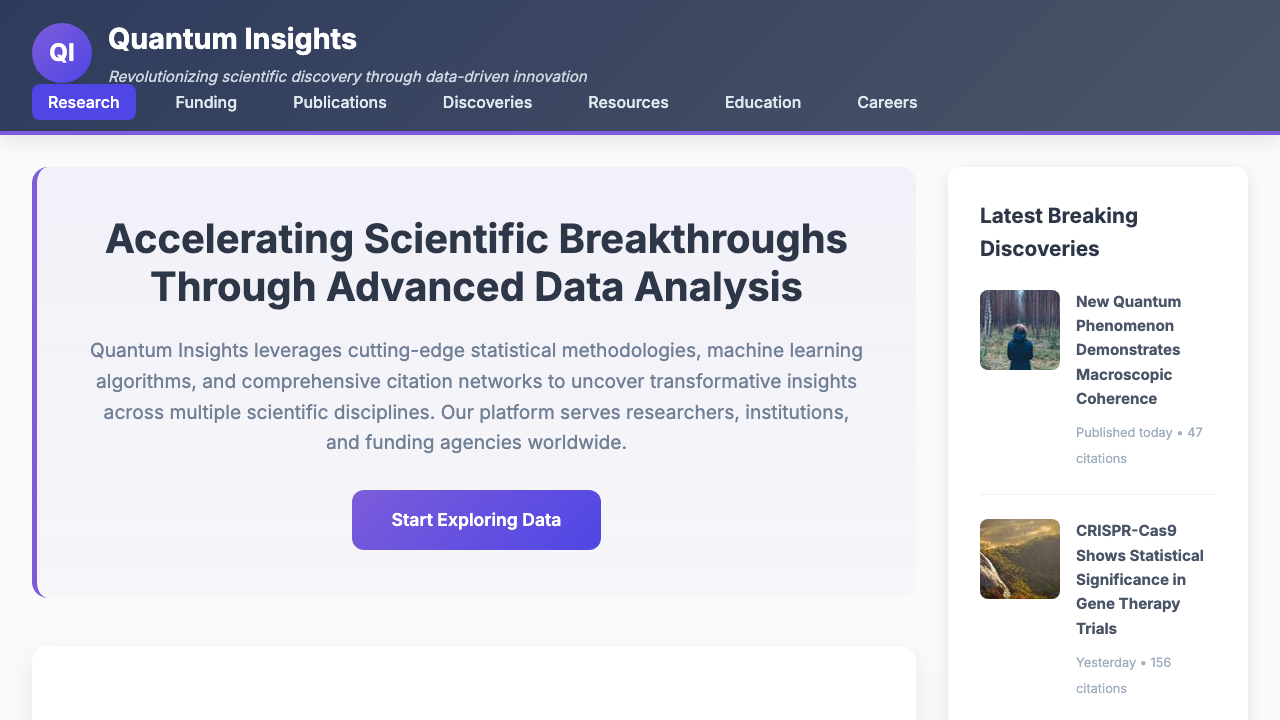View Science page
