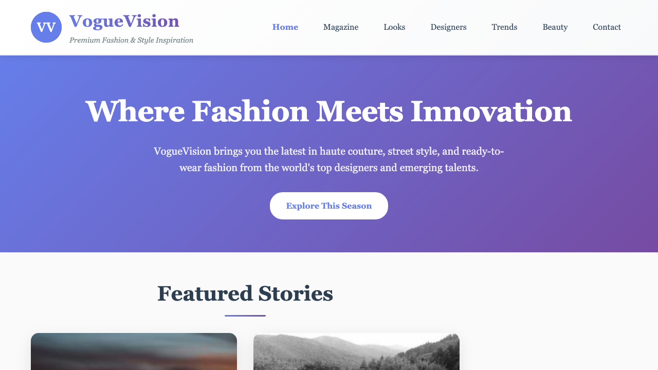 View Style and Fashion page