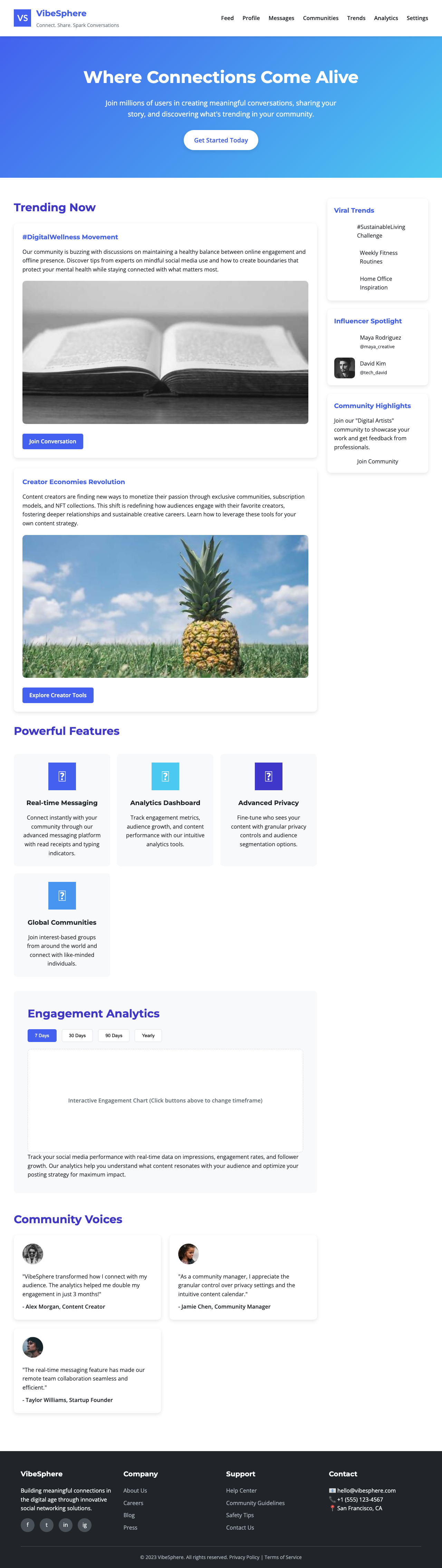 Social Media page with no accessibility violations