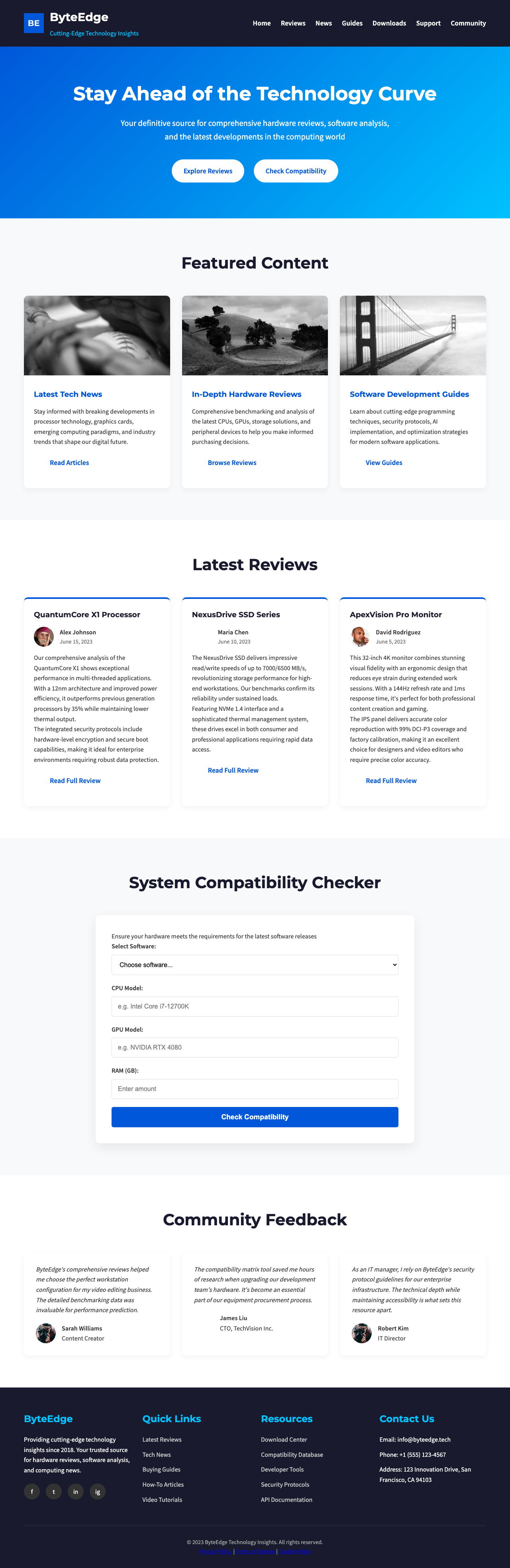 Technology And Computing page with AIMAC score 3 (3 serious violations)