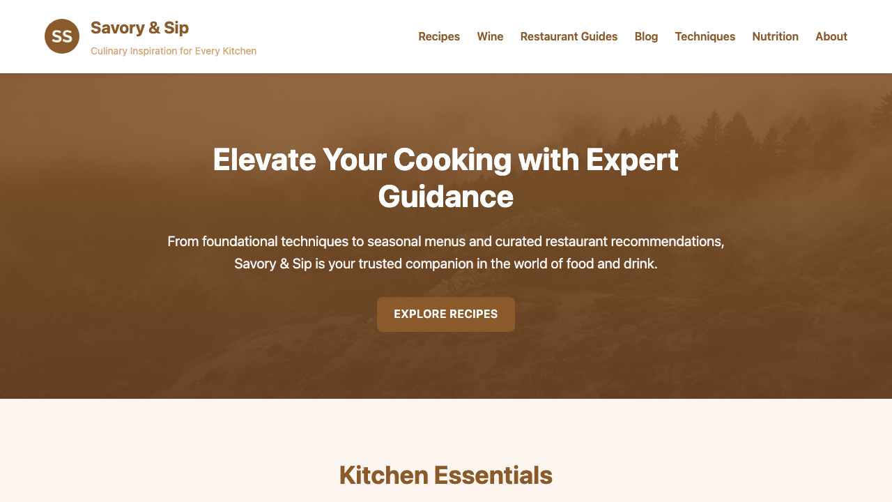 View Food and Drink page