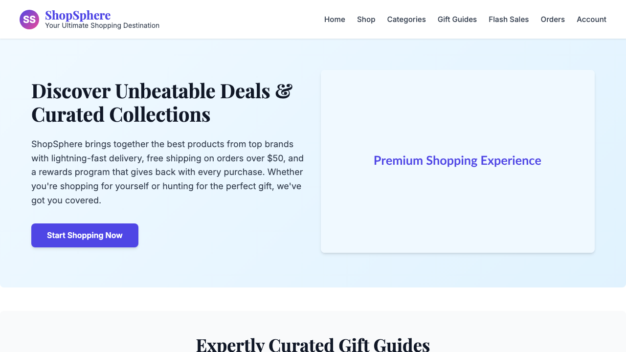 View Shopping page