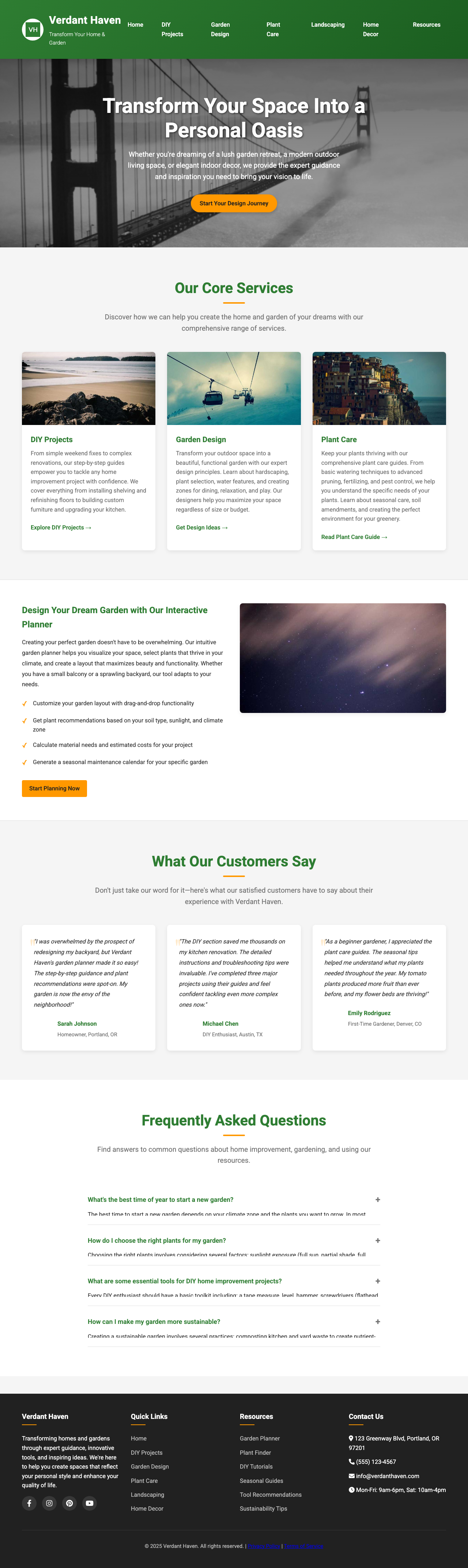 Home And Garden page with AIMAC score 7.3 (8 serious violations)