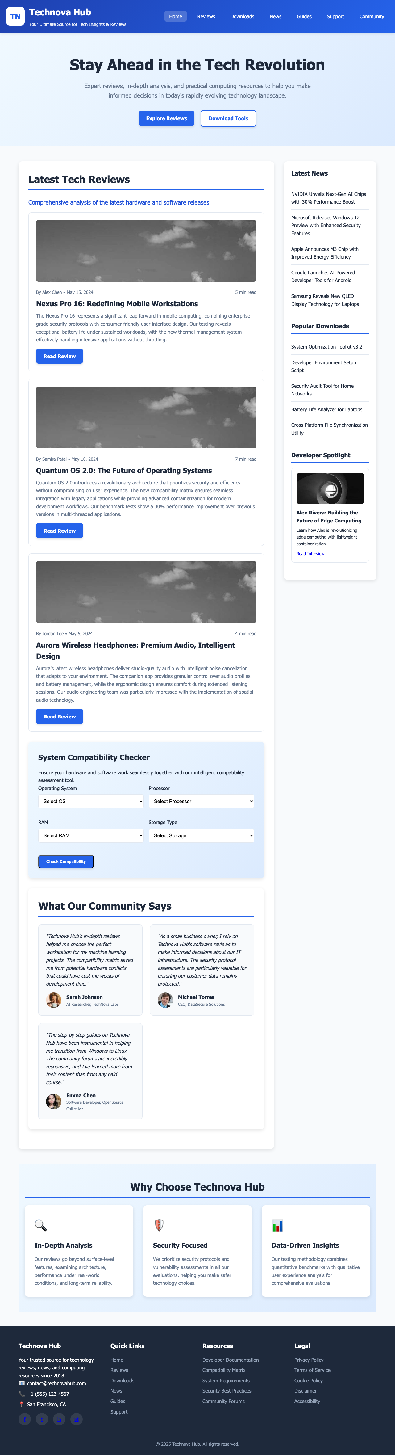 Technology And Computing page with AIMAC score 2.7 (2 serious violations)