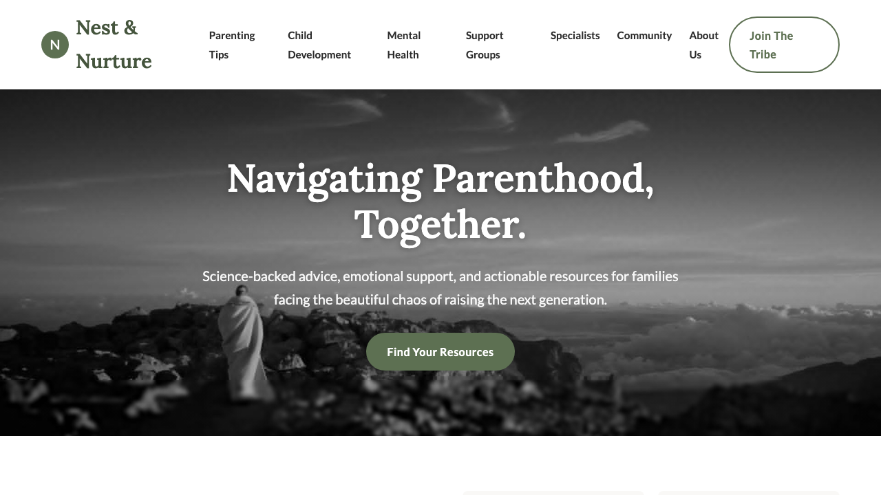 View Family and Parenting page