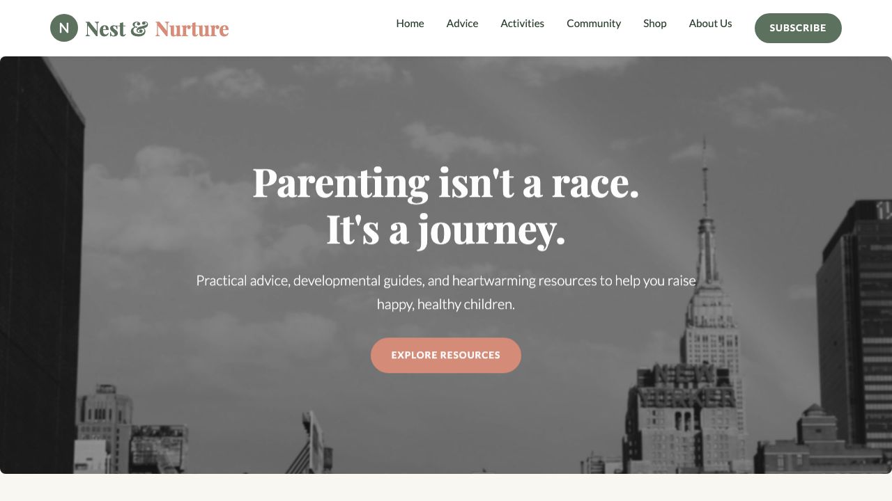 View Family and Parenting page