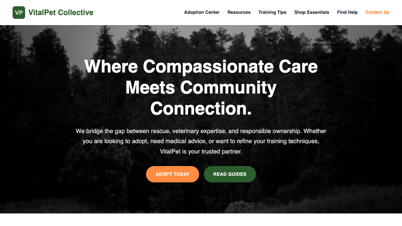 View Pets page