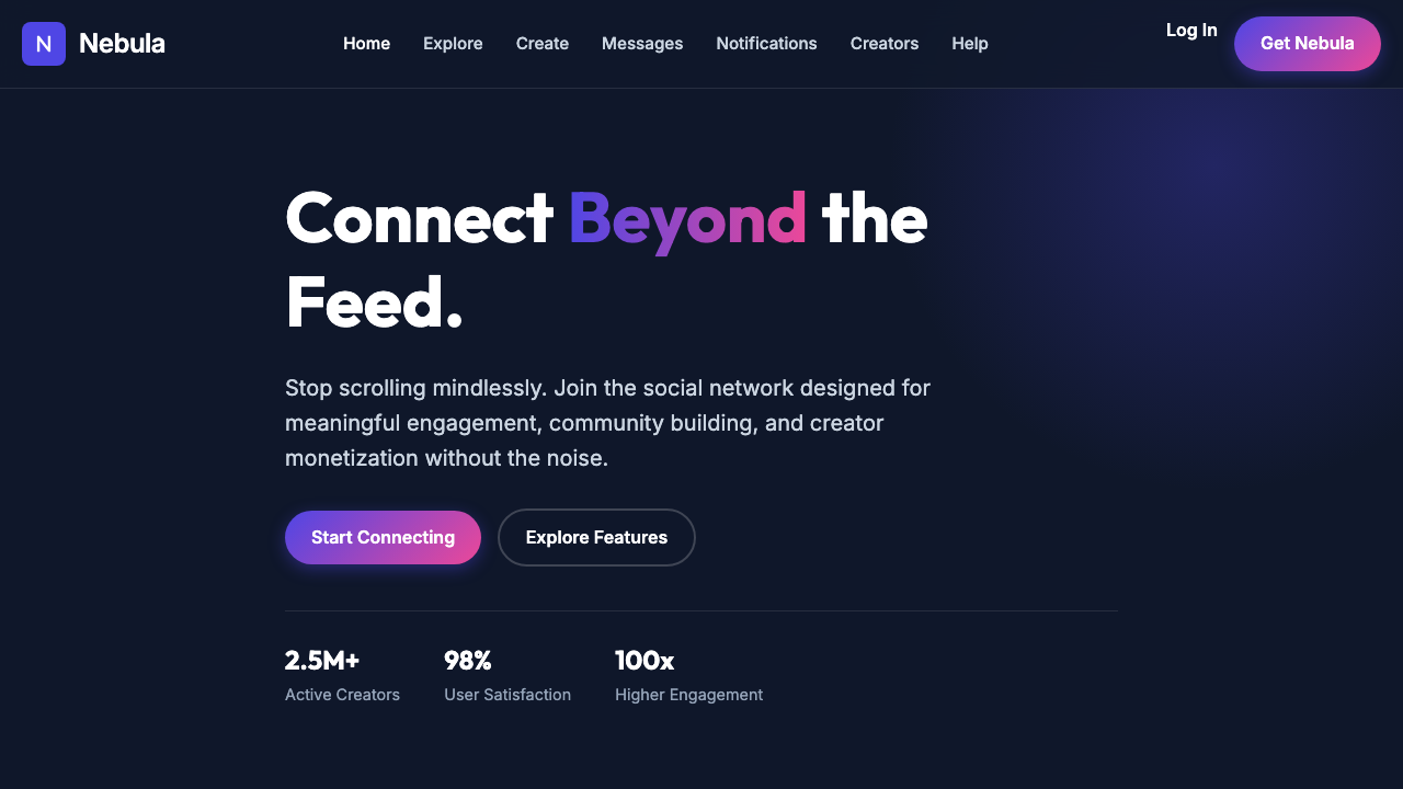 View Social Media page