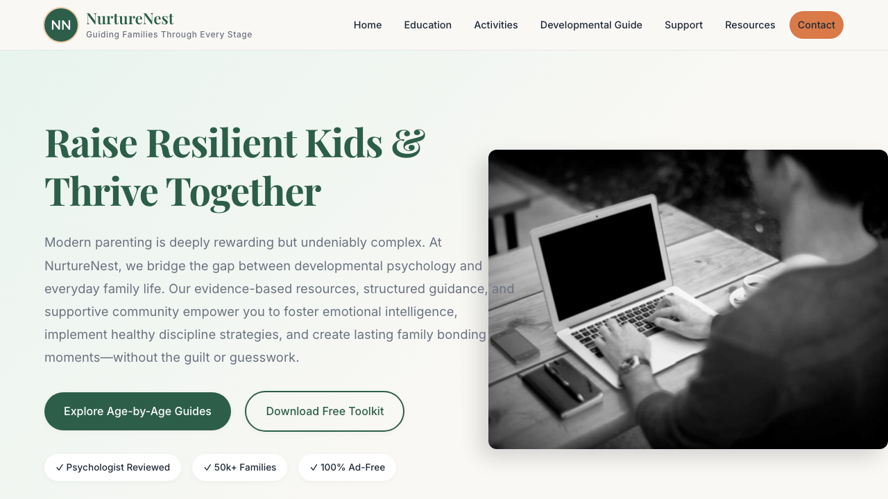 View Family and Parenting page