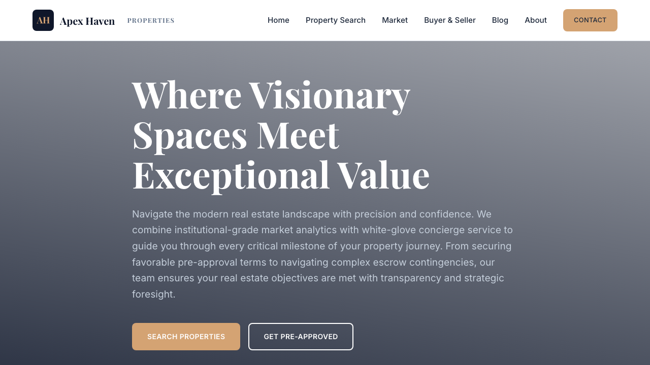 View Real Estate page