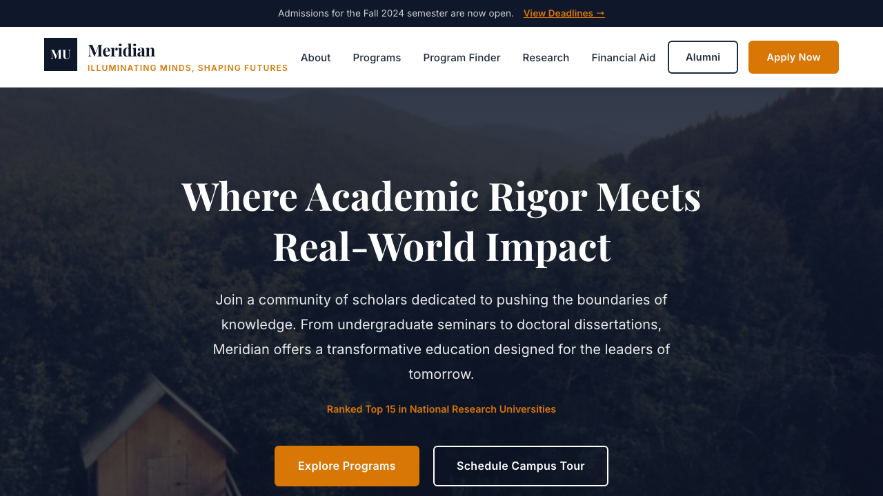 View Education page