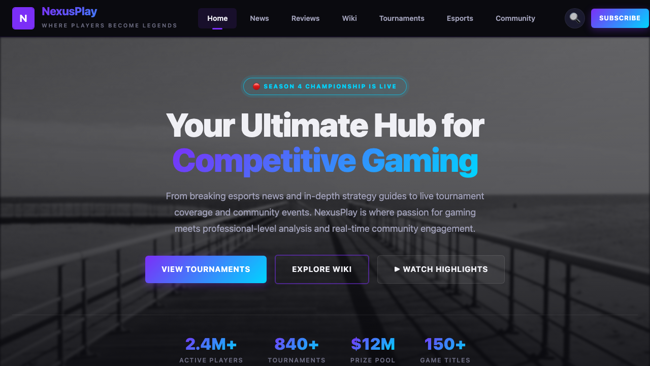 View Gaming page