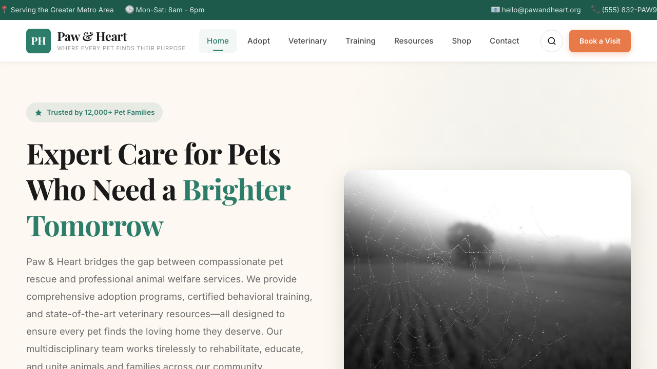View Pets page