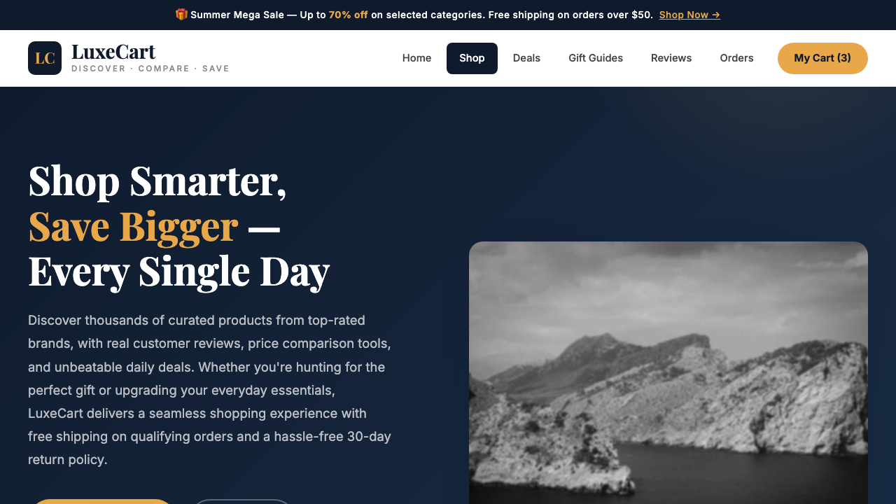 View Shopping page