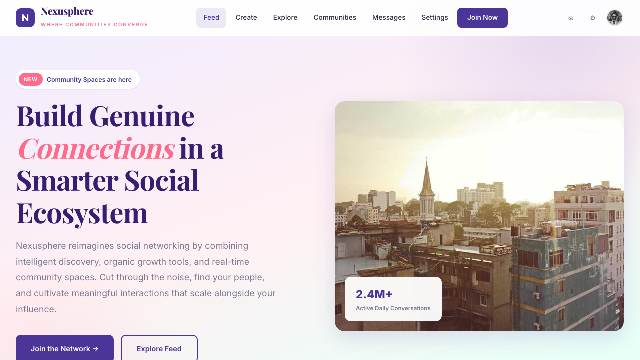 View Social Media page