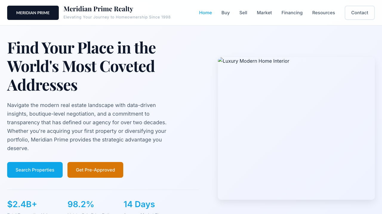 View Real Estate page
