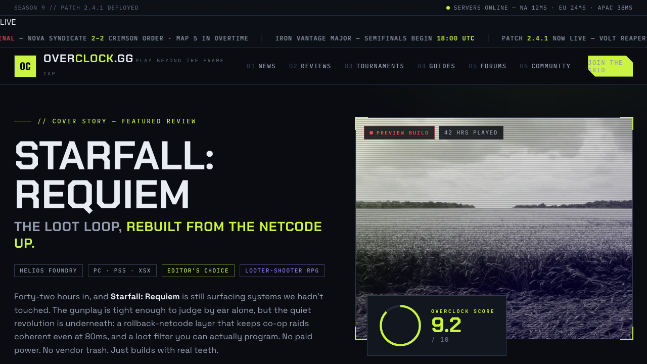 View Gaming page