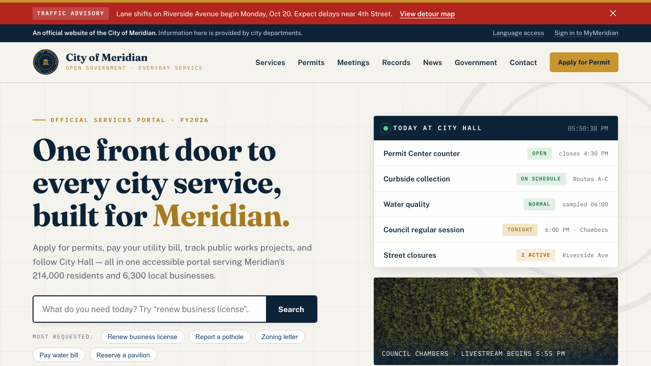 View Government page