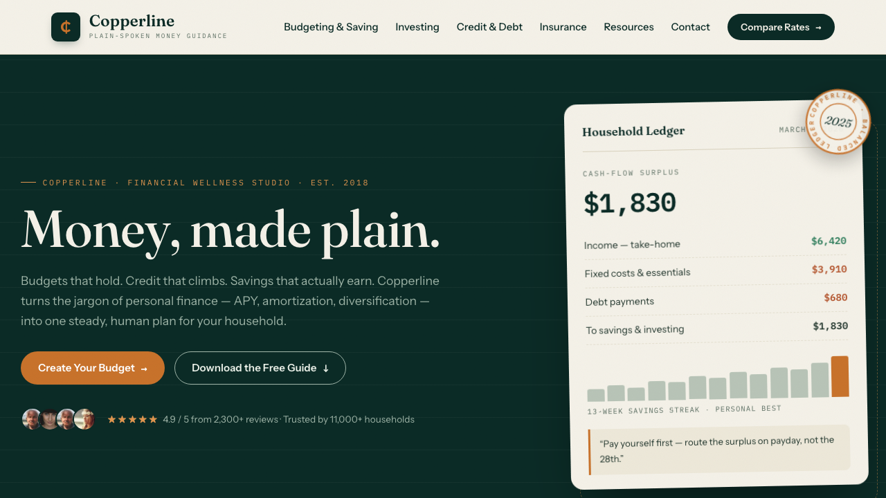 View Personal Finance page